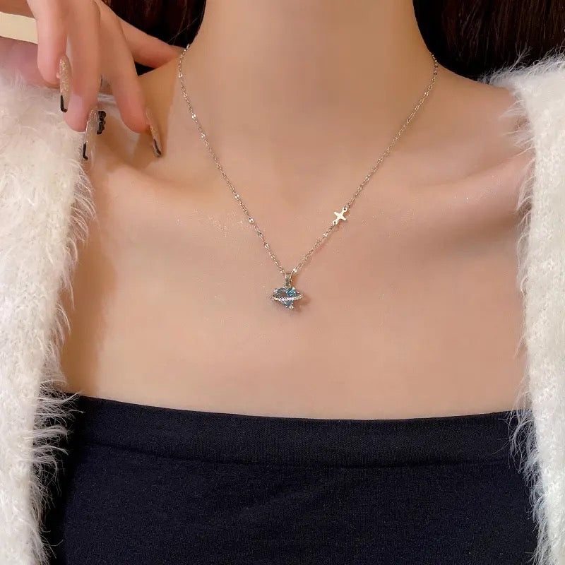 Heart Crystal Pendant Necklace