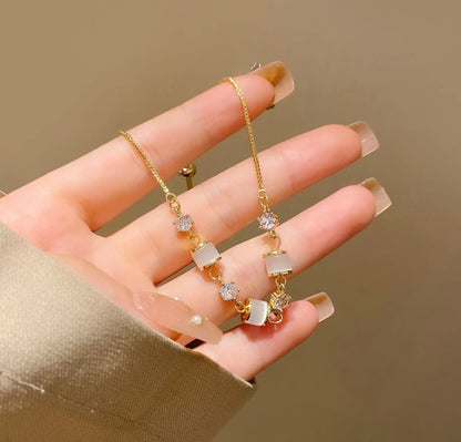 Gold Plated Opal Zircon Bracelet