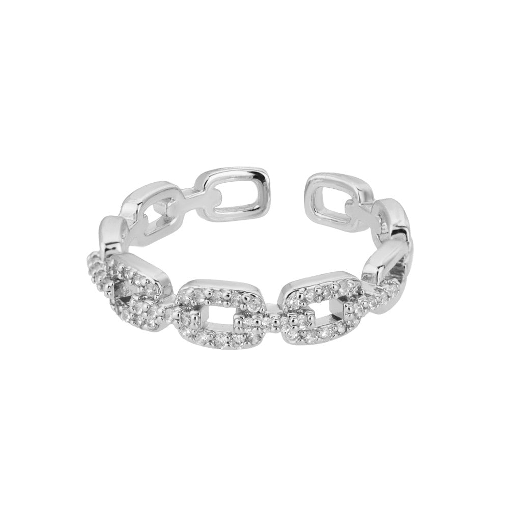 Chain Zircon Ring