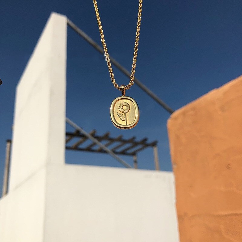 Sunflower Pendant Necklace