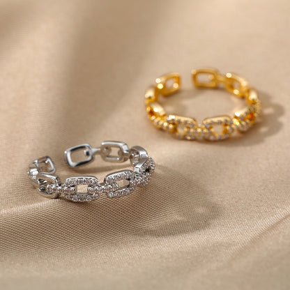 Chain Zircon Ring