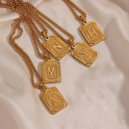 Letter Pendant Necklace