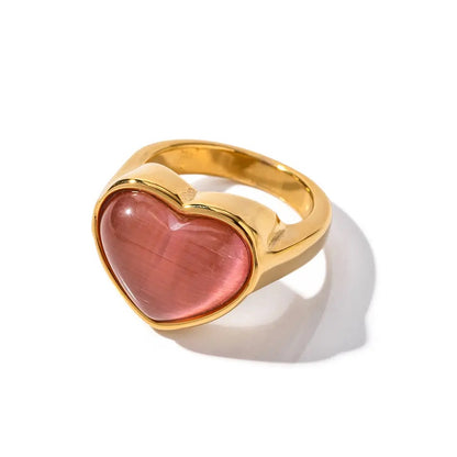 Heart Opal Ring