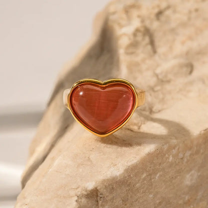 Heart Opal Ring