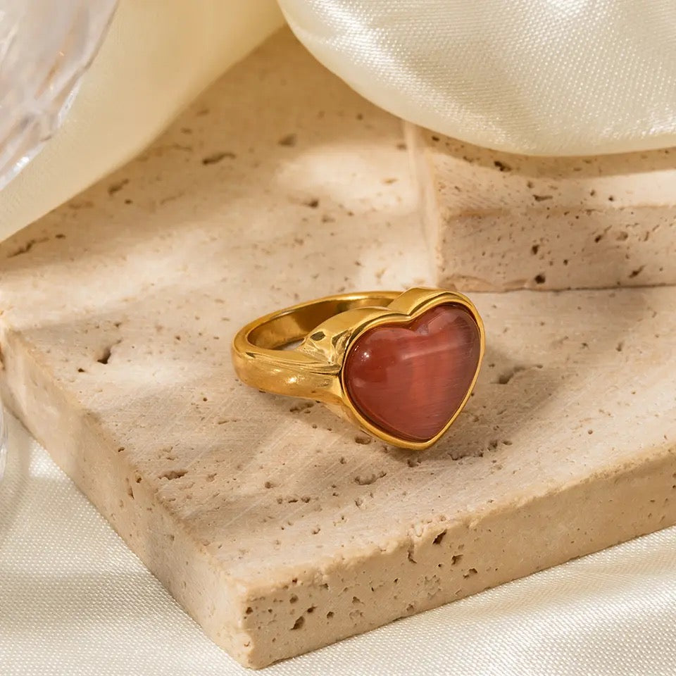 Heart Opal Ring