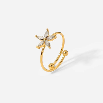 Kamilla Zircon Adjustable Ring