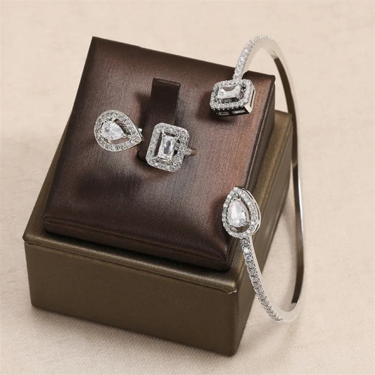 Cara Zircon Bangle & Ring Set