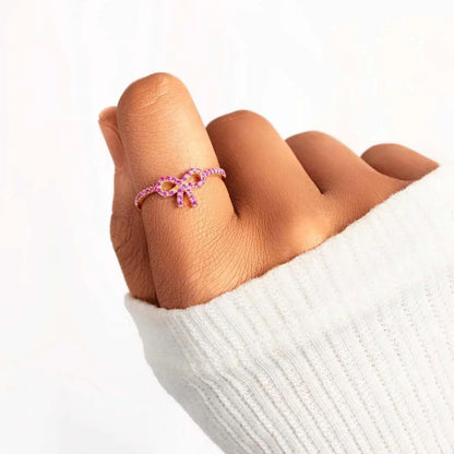 Pink Delight Ring ~ 925 Sterling Silver