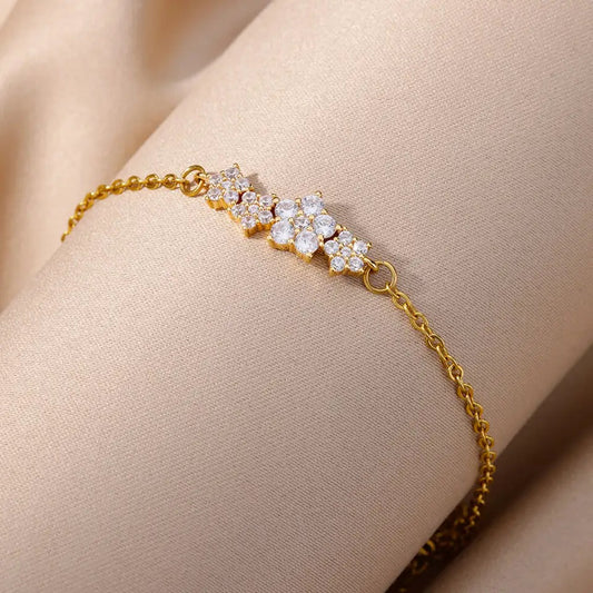 Flower Crystal Zircon Bracelet