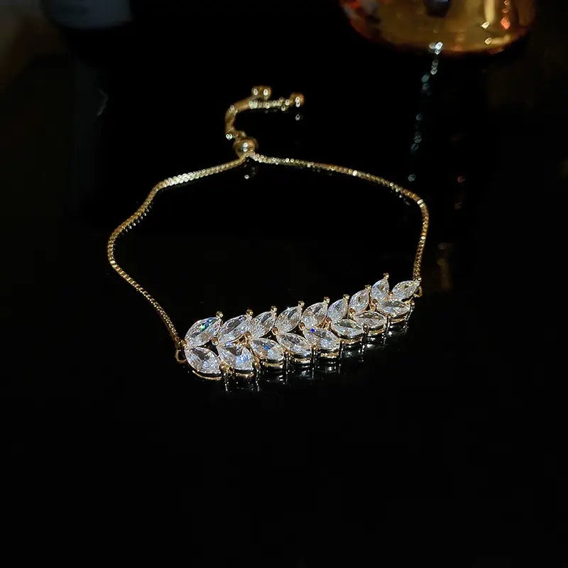 Wheat Zircon Bracelet