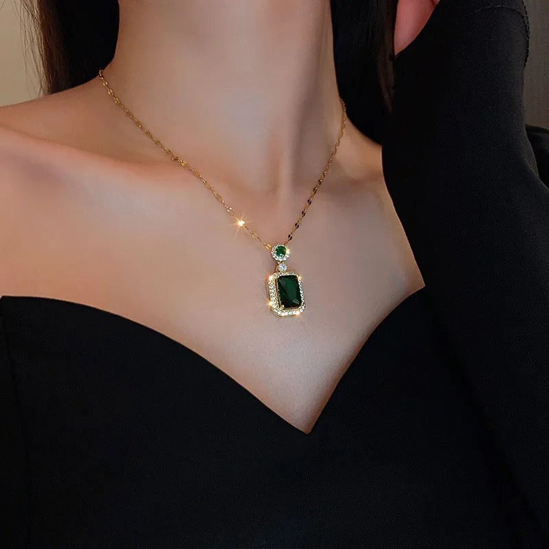 Green Crystal Necklace