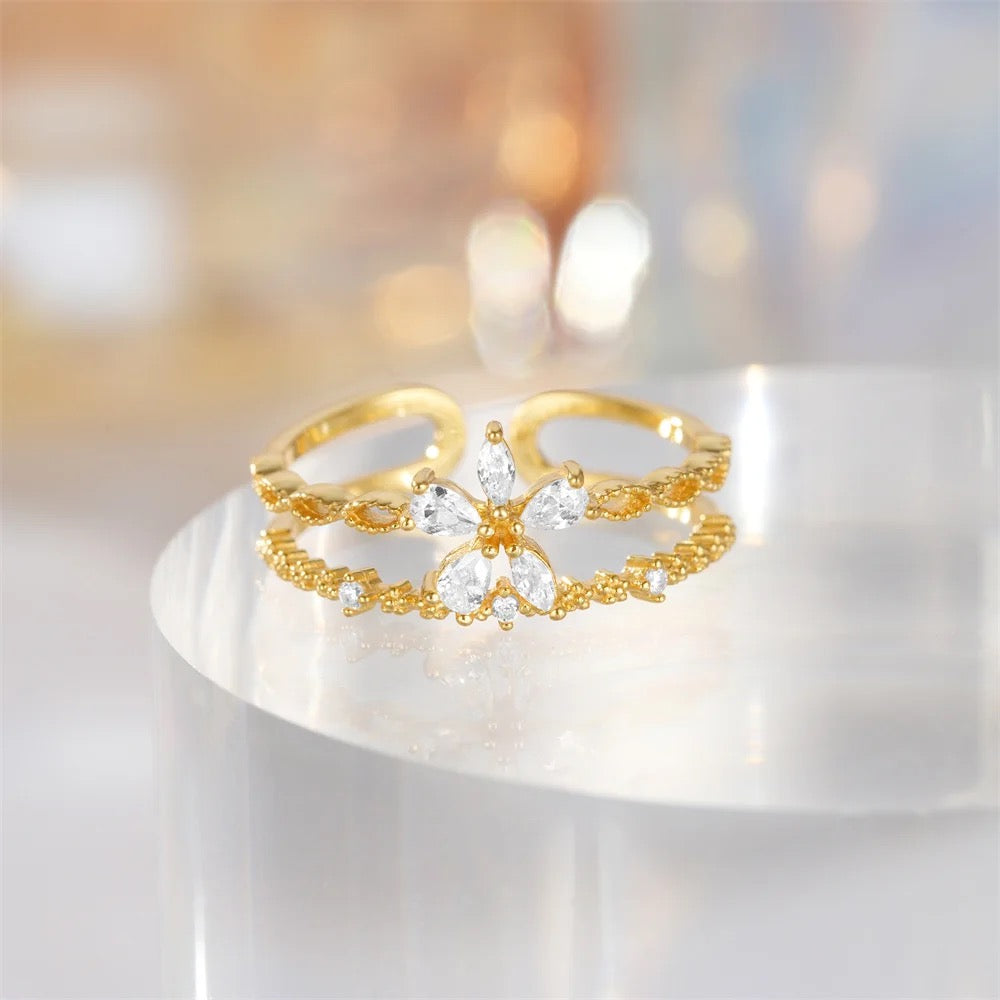 Mya Flower Zircon Ring