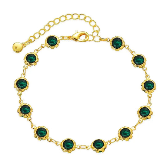 Green Round Zircon Bracelet