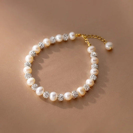 Natural Fresh Pearl Zircon Bracelet