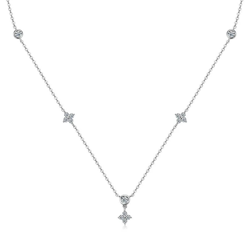 Four Leaf Clover Zircon Necklace