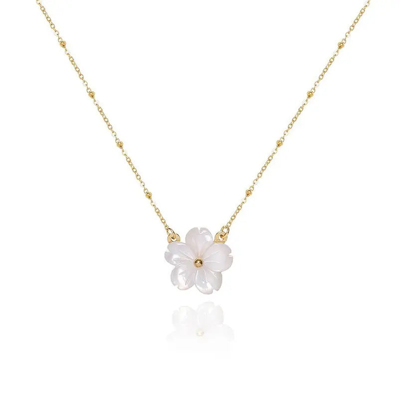 White Blossom Flower Necklace