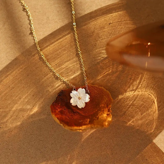 White Blossom Flower Necklace