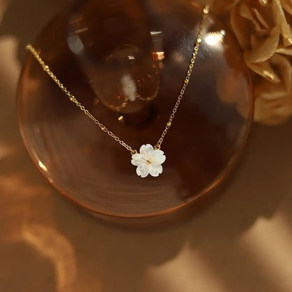 White Blossom Flower Necklace