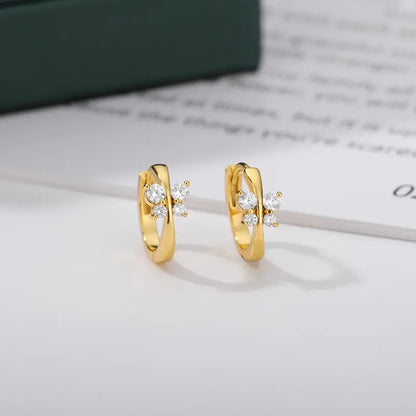 Butterfly Zircon Hoop Earrings