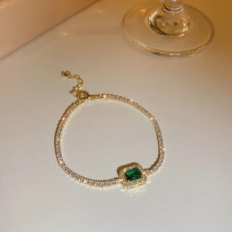 Emerald Green Zircon Bracelet