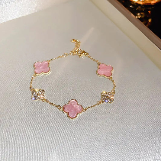 Lamie Clover Zircon Bracelet