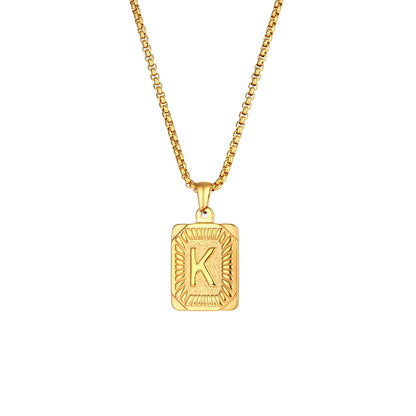 Letter Pendant Necklace