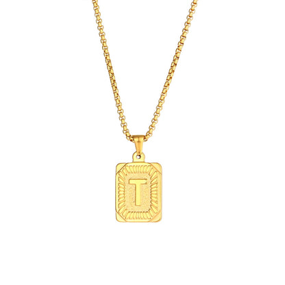 Letter Pendant Necklace