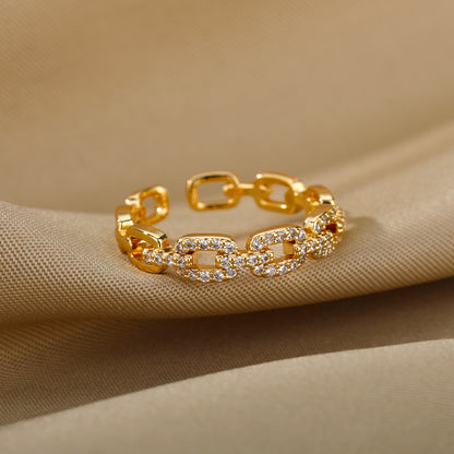 Chain Zircon Ring