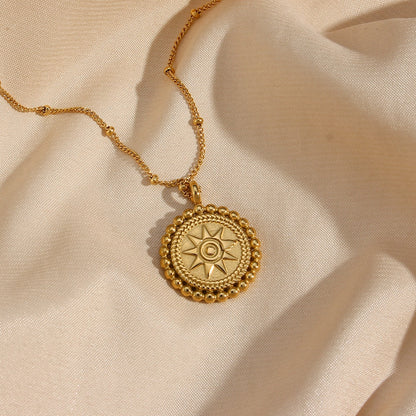 Star Pentagram Engraved Necklace