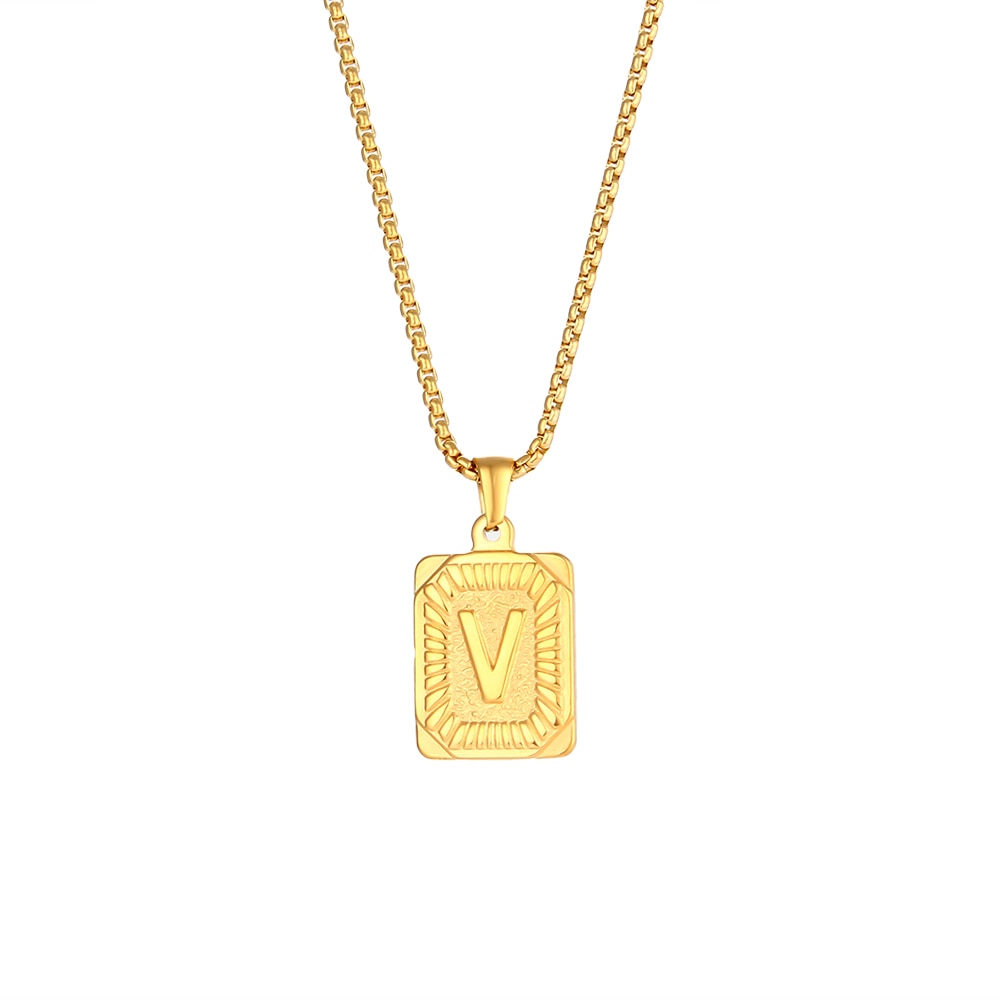 Letter Pendant Necklace