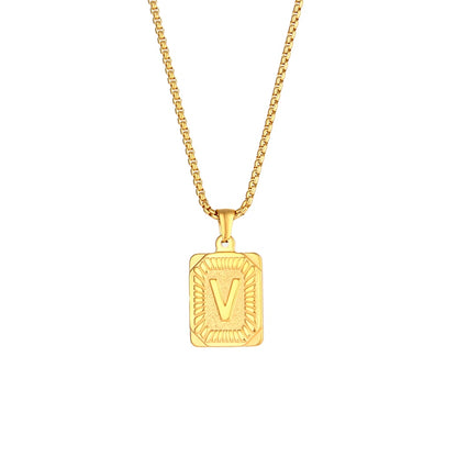 Letter Pendant Necklace