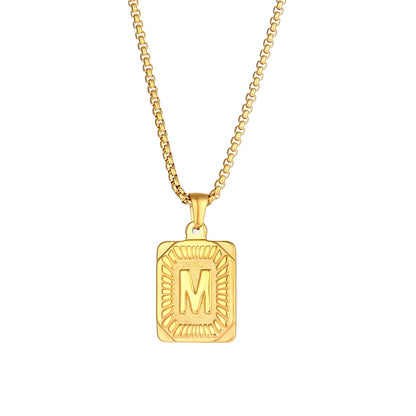 Letter Pendant Necklace