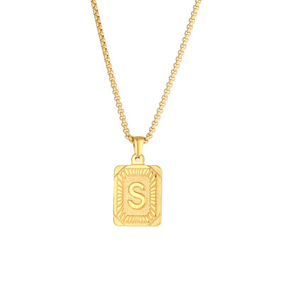 Letter Pendant Necklace