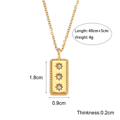 Star Zircon Pendant Necklace