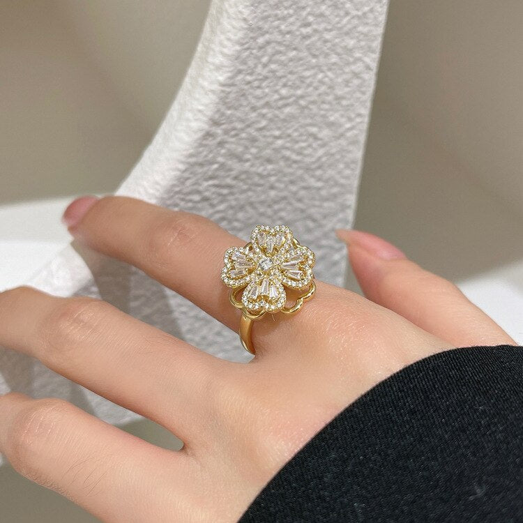 Heart Clover Ring