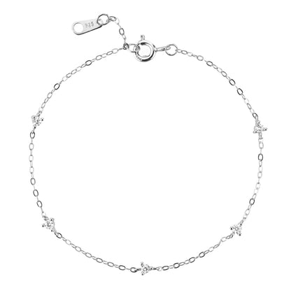 Zircon Charm Chain Bracelet