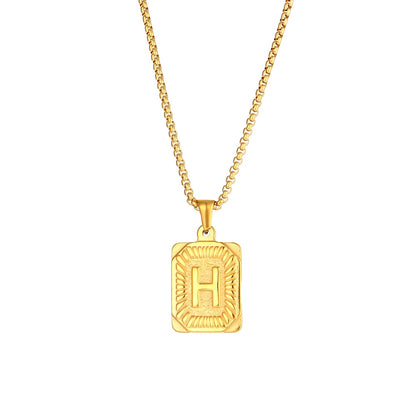 Letter Pendant Necklace