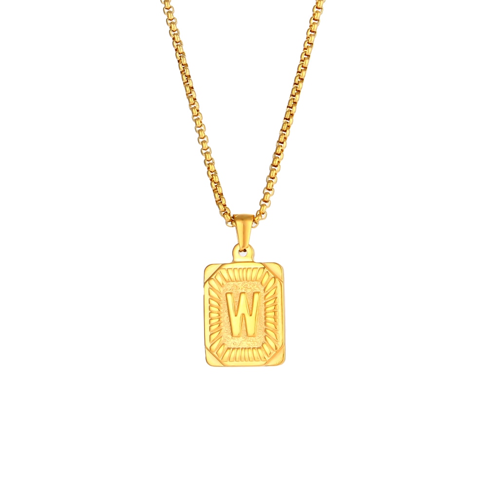 Letter Pendant Necklace