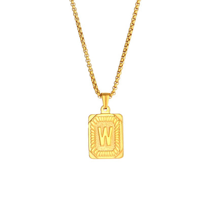 Letter Pendant Necklace