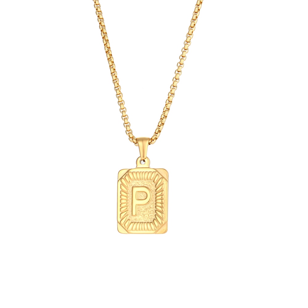 Letter Pendant Necklace