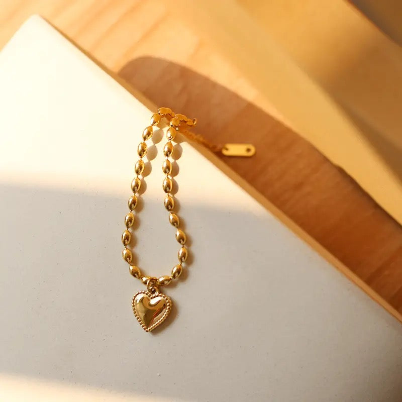 Gold Plated Heart Bracelet