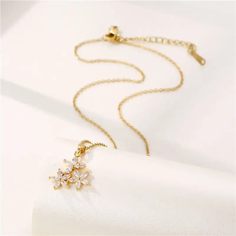 Three Flower Necklace