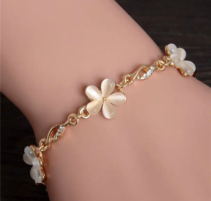 Opal Flower Bracelet