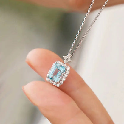 Blue Zircon Necklace