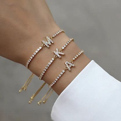 Zircon Letter Bracelet