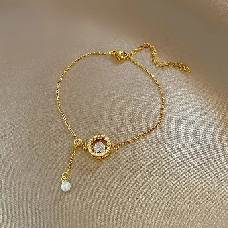 Zircon Love Heart Bracelet