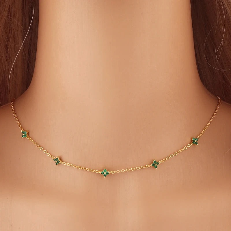 Green Flower Necklace