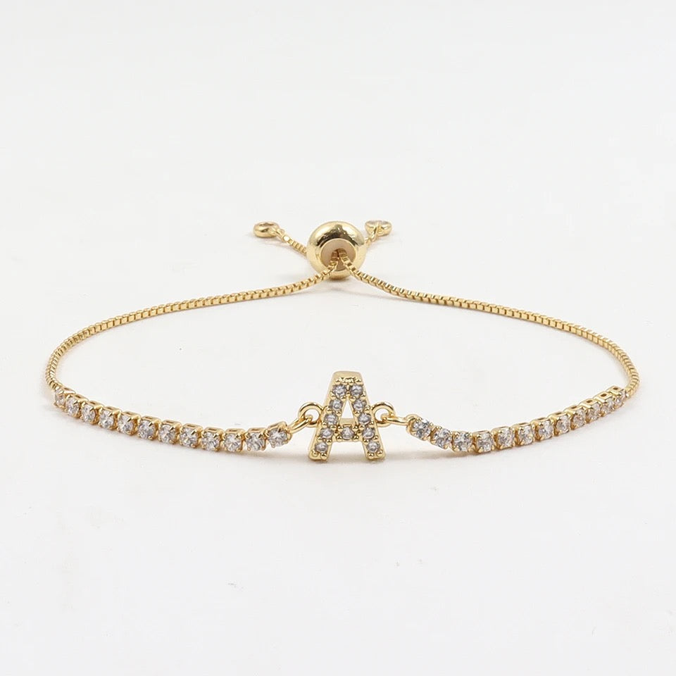 Zircon Letter Bracelet