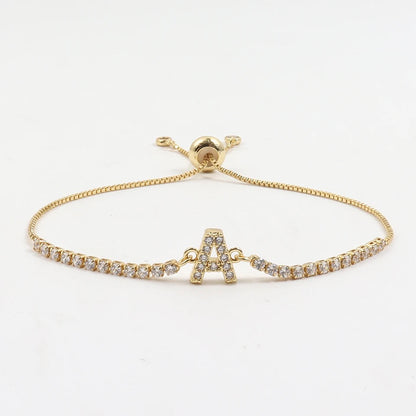 Zircon Letter Bracelet