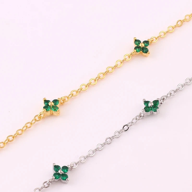 Green Flower Necklace